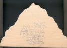 Bas relief à sculpter montagne et edelweiss