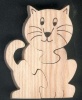 Puzzle en bois chat 3 pi�ces Fr�ne