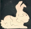 Puzzle  bois 5 pi�ces lapin Fr�ne