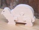Puzzle  bois 4 pi�ces tortue Fr�ne