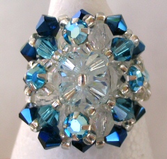 Addison blue bead ring instructions