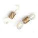 2 attache-lunettes blanc/dor�
