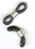 2 attache-lunettes noir/argent