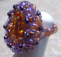 Violet astral Europa bead ring