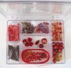 Bo�te de perles Rouge et orang�