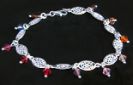 Bracelet argent et breloques Swarovski 