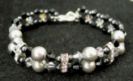 Bracelet Double Nacre Noir Argent