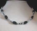 Collier Agates noires & cristal Swarovski en kit