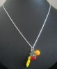 Collier argent pendentif fruits
