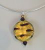 Collier argent pendentif Murano tigr�