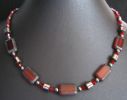 Collier Bohème grenat hématites