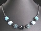 Collier en boules de perles Bleu indigo