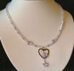 Collier pendentif Coeur Violet en kit