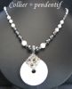 Collier au pendentif Howlite Black diamond
