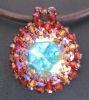 Collier pendentif médaillon Red Magma