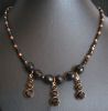 Collier pendentifs Strass noir
