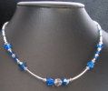 Collier tubes Bleu capri