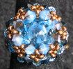 Kit bague Morgan carr�e bleu opale