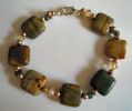 Kit pour bracelet aux carr�s Jaspe Vert