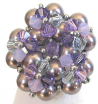 Mauve Ol&eacute;ron bead ring kit