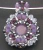 Pendentif Andros Cyclamen argent sur torque
