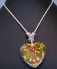 Pendentif  coeur Swarovski  sur cordon blanc