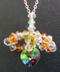 Pendentif petit coeur vert