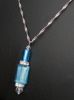 Pendentif  Murano aquamarine sur cha�ne