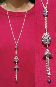 Violet Omega beaded bead kit