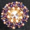 Plum golden Latitude bead ring pattern