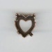 Sertissure coeur 11x10mm cuivre vieilli