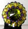  Shetland Olivine bead ring