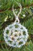 Crystal bead snowflake hanging