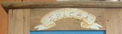 meuble artisanal en bois peint (art-deco)