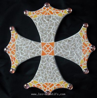Croix occitane en mosaïque D'Clic