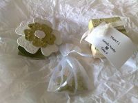 Ensemble bonbonni�re et rond de serviette mariage