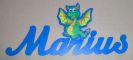 D�coration chambre enfant : pr�nom Dragon