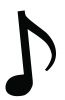 Support et Sticker d�coration en bois : Note de musique