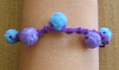bracelet macrame et perle fimo