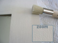 miroir en bois peint
