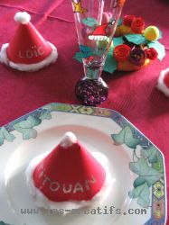 Décorations de Tables pour Noël , idées déco ! Chapeau_assiette