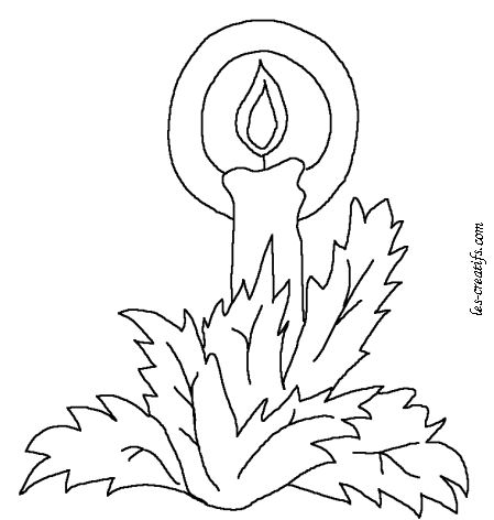 coloriage bougie de No�l