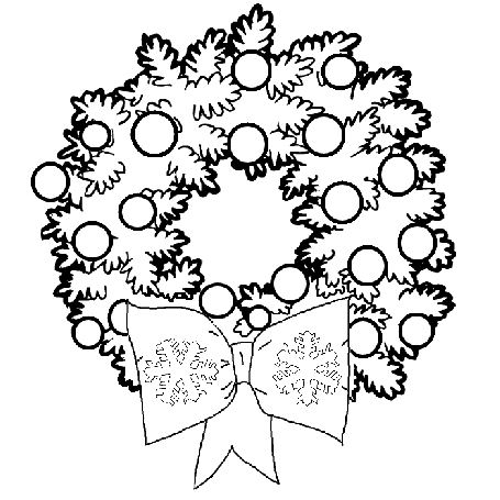 coloriage couronne de No�l