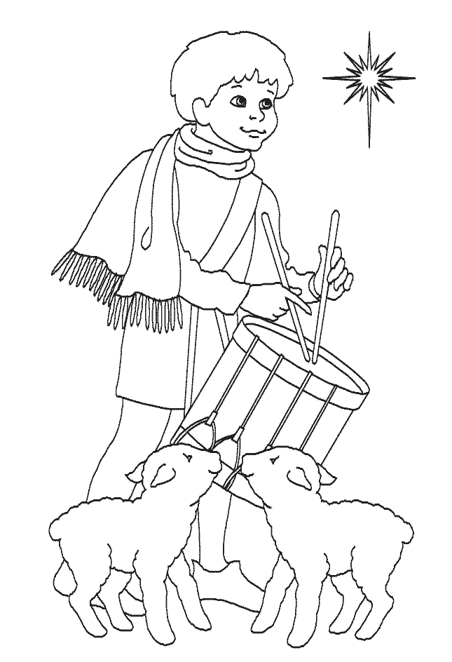 coloriage berger de no�l