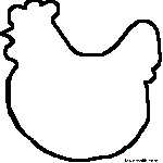 gabarit pochoir poule de P�ques