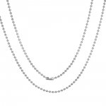 Collier N°01 chaîne boule 304 acier inoxydable de 60 cm - 3mm