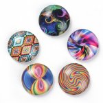 Lot 40 cabochons verre rond 25 mm 95108