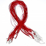 Collier ruban organza N°02 et cordon enduit ciré