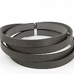 Cuir 10 mm Gris Foncé 1 mètre