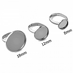 1 support cabochon bague de 16 mm argent n°04